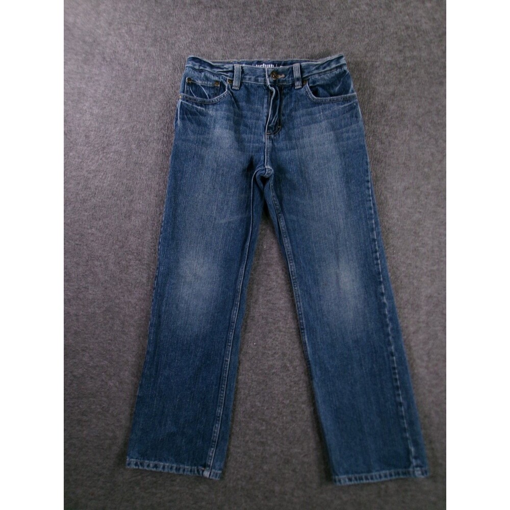 Urban Pipeline Jeans Youth 12 Blue Relaxed Fit Straight Leg Dark Wash Baggy